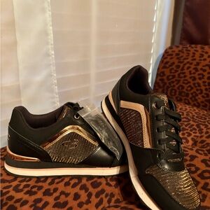 Skechers Concept 3 Women's Black and Rose Gold Athletic Shoes